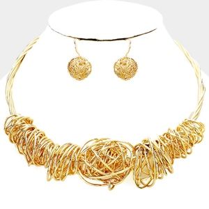 Jewelry - WIRE WRAPPED METAL STATEMENT NECKLACE Jewelry - WIRE WRAPPED METAL STATEMENT NECKLACE
